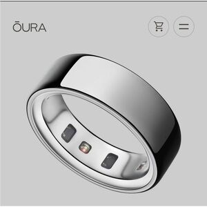 NWOT OURA Ring 4th Generation SILVER Size 9 Charger & Charging Cable